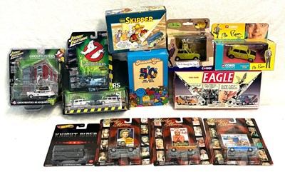 Lot 282 - TV & Film Die-cast vehicles & vehicle packs x 12 including Mr Bean, Ghostbusters, Knight Rider and others MISP
