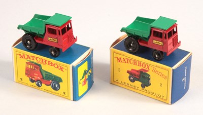 Lot 8 - Matchbox Regular Wheels 2 x 2c Muir Hill Site Dumper "Laing" WITH BOX VARIATIONS