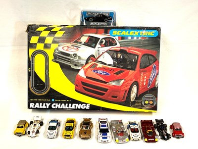 Lot 292 - Scalextric Rally Challenge MIB and various cars