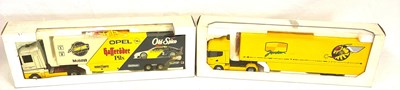 Lot 322 - LBS 1/43 scale Racing Transporters x 2 MIB