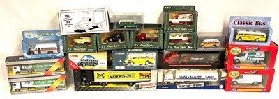 Lot 331 - Large quantity of Die-cast Vans & Trucks MIB
