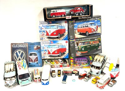 Lot 336 - Selection of Volkswagen related Die-cast vehicles and other collectables MIB