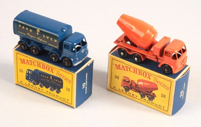 Lot 47 - Matchbox Regular Wheels 10c Foden Sugar Container Truck + 26b Foden Cement Mixer WITH FACTORY ERROR