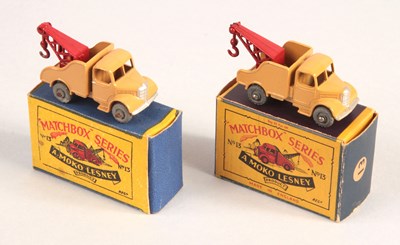 Lot 55 - Matchbox Regular Wheels 13a Bedford Wreck Truck + 13b Bedford Wreck Truck