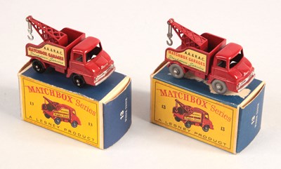 Lot 57 - Matchbox Regular Wheels 2 x 13c Ford Thames Trader Wreck Truck - Stannard Codes 5 & 14