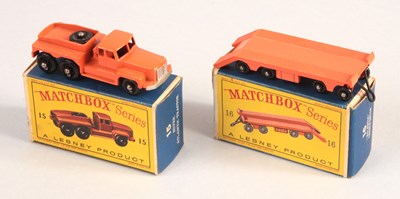 Lot 66 - Matchbox Regular Wheels 15b Rotinoff Super Atlantic Prime Mover & Matching 16a Low Loader Trailer
