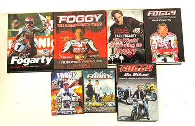 Lot 357 - Selection of Karl Fogarty related Motorbike Racing books