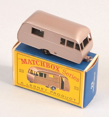 Lot 96 - Matchbox Regular Wheels 23c Bluebird Dauphine Caravan - Stannard Code 20 WITH RARE 36-TREAD BPW