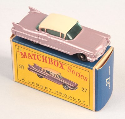 Lot 118 - Matchbox Regular Wheels 27c Cadillac Sixty Special - Stannard Code 16 Black Base + 36-Tread BPW