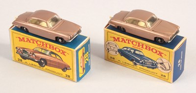 Lot 120 - Matchbox Regular Wheels 2 x 28c Jaguar Mark 10 - Model & Box Variations