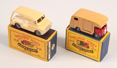 Lot 121 - Matchbox Regular Wheels 29a Bedford CA Milk Float + 35a ERF Horsebox Both With GPW