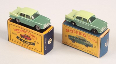 Lot 122 - Matchbox Regular Wheels 2 x 29b Austin A55 Cambridge SPW + BPW