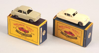 Lot 126 - Matchbox Regular Wheels 30a Ford Prefect & 32a Jaguar XK140 Both With GPW