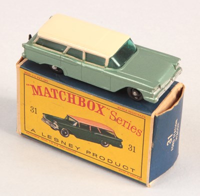Lot 136 - Matchbox Regular Wheels 31b Ford Fairlane Station Wagon Stannard Code 17 GLOSS BLACK BASE + RARE BPW