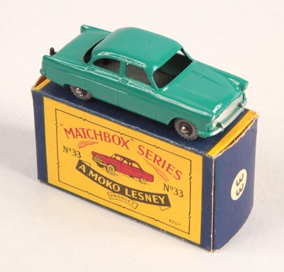 Lot 143 - Matchbox Regular Wheels 33a Ford Zodiac - Stannard Code 8 - Sea Green Body + GPW + Crimped Axles