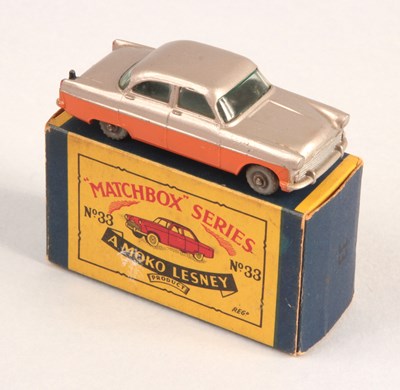 Lot 145 - Matchbox Regular Wheels 33a Ford Zodiac - UNLISTED STANNARD CODE WITH SILVER-GREY BODY