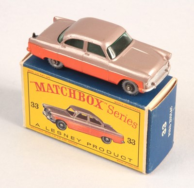 Lot 147 - Matchbox Regular Wheels 33a Ford Zodiac - Stannard Code 17 with 20-Tread SPW + RARE TYPE D BOX