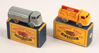 Lot 160 - Matchbox Regular Wheels 37a Karrier Bantam Coca-Cola Delivery Truck + 38a Karrier Refuse Truck
