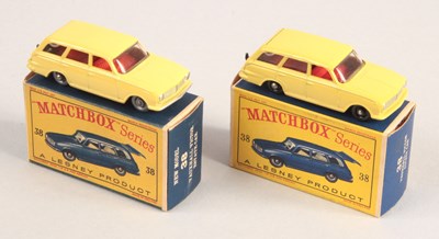Lot 164 - Matchbox Regular Wheels 2 x 38b Vauxhall Victor Estate Car - SPW & BPW both with red interior.