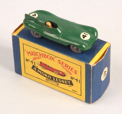 Lot 174 - Matchbox Regular Wheels 41a Jaguar D-Type - Stannard Code 6 WITH RARE 20-TREAD GREY PLASTIC WHEELS