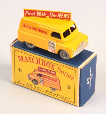 Lot 181 - Matchbox Regular Wheels 42a Bedford CA Evening News Van - Stannard Code 5 RARE LIGHTER SHADE BODY