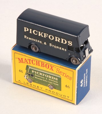 Lot 199 - Matchbox Regular Wheels 46b Guy Pickfords Removal Van - DARK BLUE WITH 2-LINE DECALS