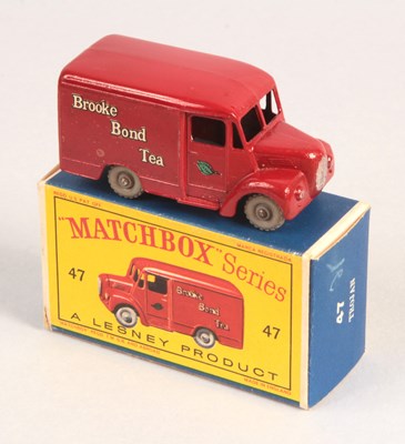 Lot 205 - Matchbox Regular Wheels 47a Trojan Brooke Bond Tea Van WITH RARE TYPE D1 BOX