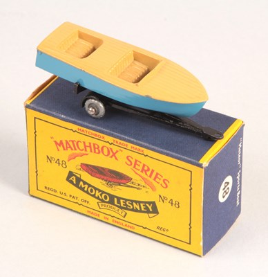 Lot 211 - Matchbox Regular Wheels 48a Meteor Sports Boat & Trailer - Stannard Code 5 WITH RARE SPW