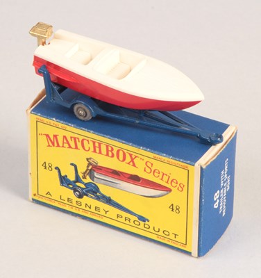 Lot 212 - Matchbox Regular Wheels 48b Sports Boat & Trailer - Stannard Code 3 with GPW