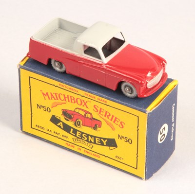 Lot 218 - Matchbox Regular Wheels 50a Commer Pick-up Truck UNLISTED STANNARD CODE CURVED DASH BRACE + TYPE B BASE + 20-TREAD SPW