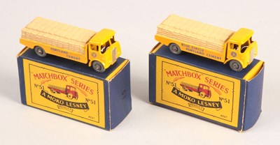 Lot 222 - Matchbox Regular Wheels 2 x 51a Albion Chieftain Cement Truck Stannard Code 1 & Code 2