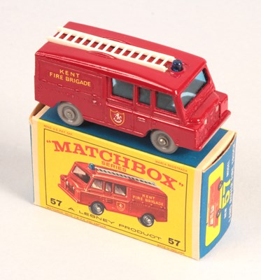 Lot 249 - Matchbox Regular Wheels 57c Land Rover Fire Truck - Stannard Code 4 WITH RARE 45-TREAD GPW