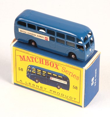 Lot 250 - Matchbox Regular Wheels 58a AEC Regal BEA Airport Coach VERY RARE LATE ISSUE TYPE D1 BOX