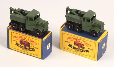 Lot 260 - Matchbox Regular Wheels 2 x 64a Scammell Military Recovery Tractor UNLISTED STANNARD CODE + Code 7