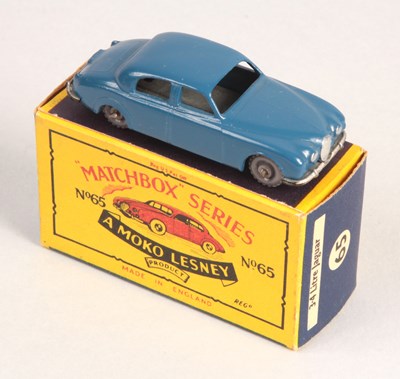 Lot 261 - Matchbox Regular Wheels 65a Jaguar 3.4 Litre Saloon RARE STANNARD CODE 1 WITH SILVER REAR NUMBER PLATE