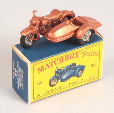 Lot 267 - Matchbox Regular Wheels 66b Harley Davidson Motorcycle & Sidecar