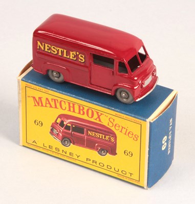 Lot 271 - Matchbox Regular Wheels 69a Commer Nestle's Van RED BODY + 36-TREAD GPW + TYPE D1 BOX