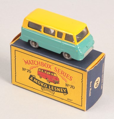Lot 272 - Matchbox Regular Wheels 70a Ford Thames Estate Car CLEAR WINDOWS + 20-TREAD SPW + B5 BOX
