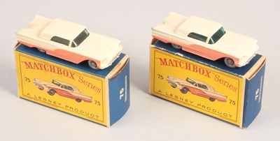 Lot 281 - Matchbox Regular Wheels 2 x 75a Ford Thunderbird Stannard Code 2 & Stannard code 10