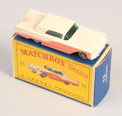Lot 282 - Matchbox Regular Wheels 75a Ford Thunderbird - Stannard Code 8 BLACK BASE + 24-TREAD SPW
