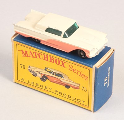 Lot 285 - Matchbox Regular Wheels 75a Ford Thunderbird Stannard Code 12 GLOSS BLACK BASE + 24-TREAD BPW