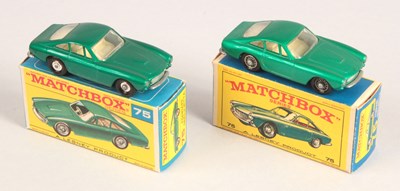 Lot 286 - Matchbox Regular Wheels 2 x 75b Ferrari Berlinetta WIRE WHEELS & CHROME PLASTIC HUBS