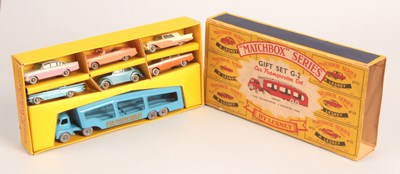 Lot 308 - Matchbox Regular Wheels G-2 Car Transporter Gift Set - see description.