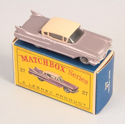 Lot 335 - Matchbox Regular Wheels 27c Cadillac Sixty Special - Stannard Code 6 WITH RARE CLEAR WINDOWS