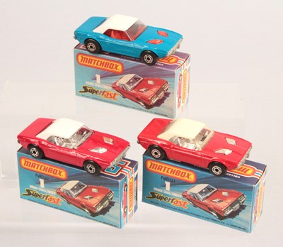 Lot 357 - Matchbox Superfast 3 x 1c Dodge Challenger Variations