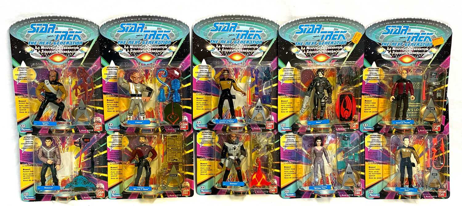 Lot 50 - Playmates Star Trek The Next Generations figures x 10 MISP