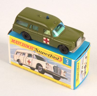 Lot 359 - Matchbox Superfast 3a Mercedes Benz Binz Ambulance Twin Pack Issue