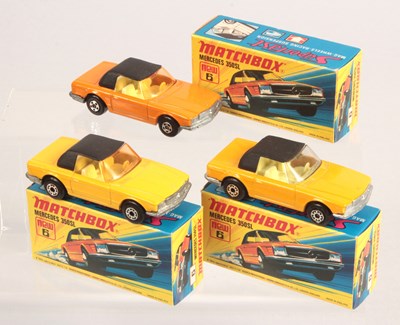 Lot 366 - Matchbox Superfast 3 x 6b Mercedes 350SL Variations Including CLEAR WINDOWS