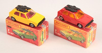 Lot 371 - Matchbox Superfast 2 X 7c Volkswagen Golf Variations