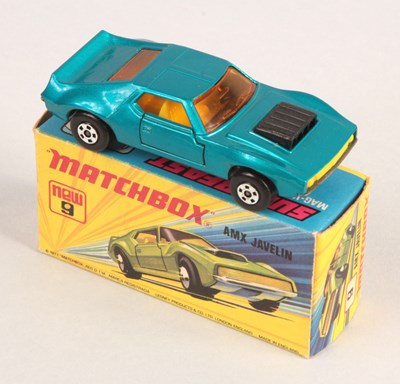Lot 377 - Matchbox Superfast 9b AMX Javelin Twin Pack Issue Metallic Kingfisher Blue Body